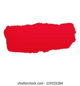 Red Paper Hole With Gradient Mesh,  Vector Illustration