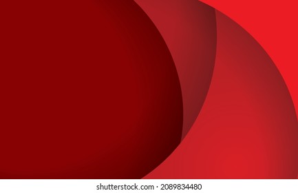 Red paper layer abstract background. Paper cut layered circle with space for text.