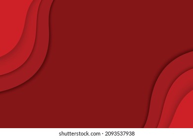 Fondo abstracto de la capa de papel rojo. Círculo de corte de papel en capas con espacio para texto.