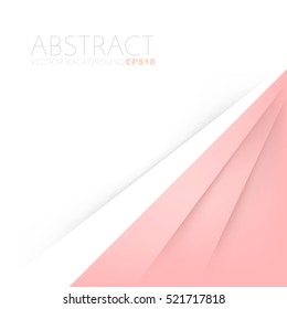 Red paper layer background with white space for text and message design , Vector