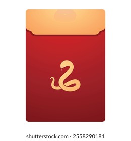 Red paper pack. Year of Snake. Envelope vector. Chinese reward. Envelope stack vector.