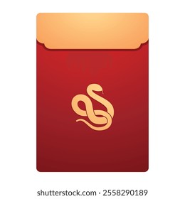 Red paper pack. Year of Snake. Envelope vector. Chinese reward. Envelope stack vector.