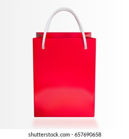 Red paper package realistic