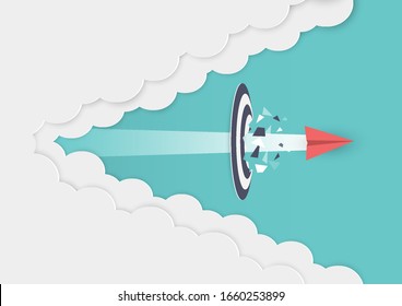 Un avión de papel rojo vuela a la velocidad deseada.