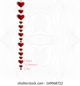 Red paper Valentines day card