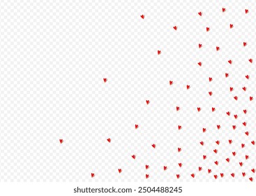 Red Papercut Vector White Backgound. 3d Hearts Poster. Maroon Color Visual Heart Template.