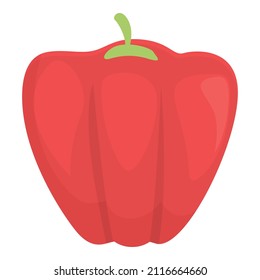 Vector de dibujos animados del icono del paprika rojo. Cocina a la parrilla. Incendio de comida