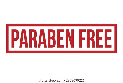 Red Paraben Free Rubber Stamp Seal Vector