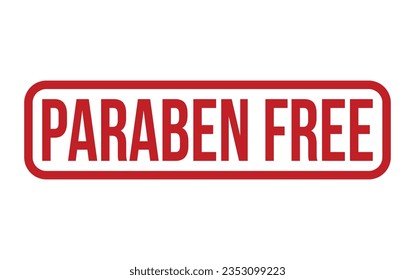 Red Paraben Free Rubber Stamp Seal Vector