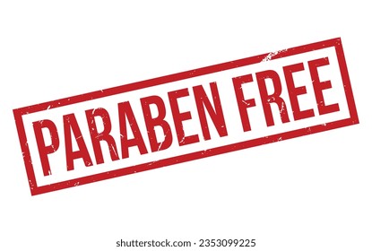 Red Paraben Free Rubber Stamp Seal Vector