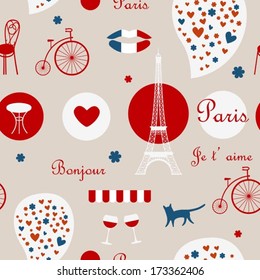 red Paris background