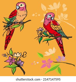 Rote Paprikaschoten, Vektorgrafik für Karte, Illustration, Hintergrund