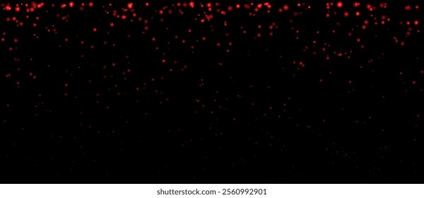 Red particle effect set. Cascading pink particles, glowing dots, and soft shimmering highlights create a magical and festive atmosphere, ideal for decorative, celebratory, or dreamy designs.
