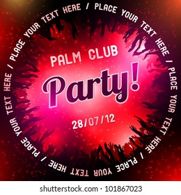 Red Party Flyer Vector Template