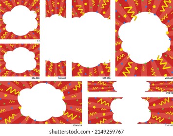 red party popper design background
