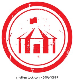 Red Party Tent rubber stamp