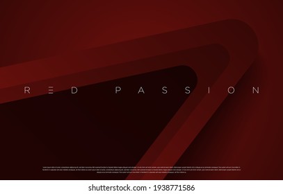 Rote Passion abstraktes geometrisches Hintergrunddesign. Für Cover-Design, Buchdesign, Präsentationsvorlage, Website, Poster, Flyer, Werbung, Broschüre, Markenidentität usw. Vector EPS10