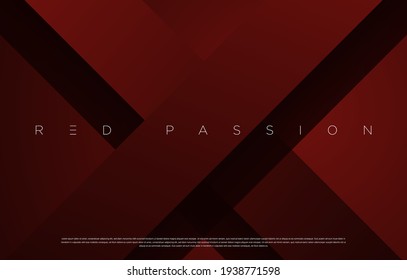 Red Passion Abstract Geometric Background Design. For Cover Design, Book Design, Presentation Template, Website, Poster, Flyer, Advertising, Brochure, Brand Identity Etc. Vector EPS 10