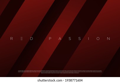 Diseño de fondo geométrico abstracto de la pasión roja. Para diseño de portada, diseño de libros, plantilla de presentación, sitio web, afiche, volante, publicidad, folleto, identidad de marca, etc. Vector EPS 10