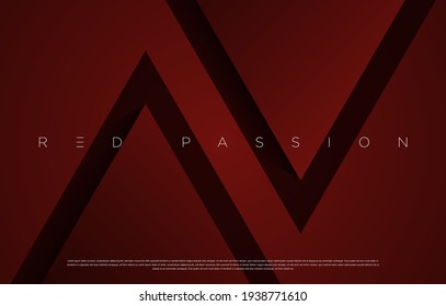 Red Passion abstract geometric background design. For cover design, book design, presentation template, website, poster, flyer, advertising, brochure, brand identity etc. Vector EPS 10