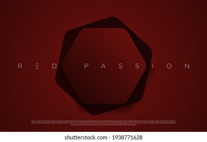 Red Passion abstract geometric background design. For cover design, book design, presentation template, website, poster, flyer, advertising, brochure, brand identity etc. Vector EPS 10