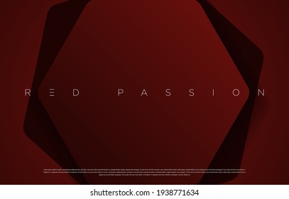 Red Passion abstract geometric background design. For cover design, book design, presentation template, website, poster, flyer, advertising, brochure, brand identity etc. Vector EPS 10