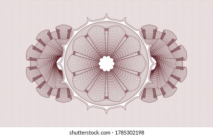 Red passport emblem. Vector Illustration. Detailed 