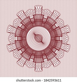 Red passport emblem. Vector Illustration. Detailed. 