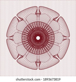 emblema del pasaporte rojo. Ilustración vectorial. Detallado. 