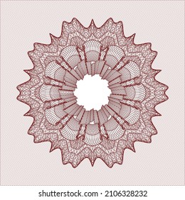 Red passport emblem. Vector Illustration. Detailed. 