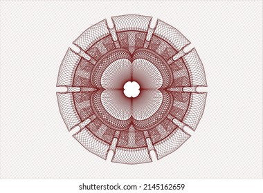 emblema del pasaporte rojo. Ilustración vectorial. Detallado. 