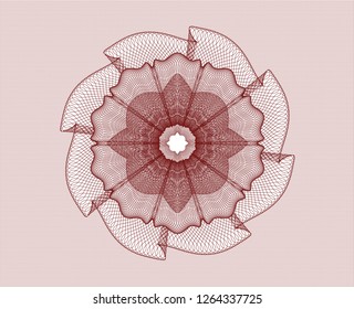 Red passport money rosette