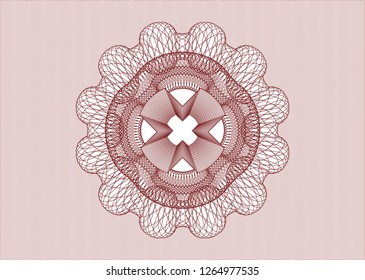 Red passport money rosette