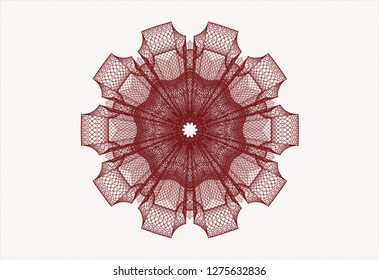 Red passport money rosette