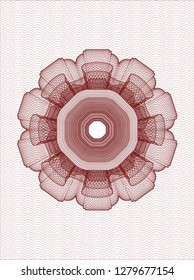 Red passport money rosette