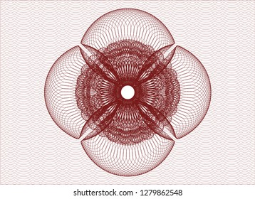 Red passport money rosette