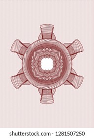 Red passport money rosette
