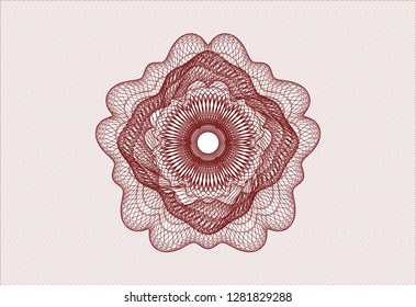 Red passport money rosette