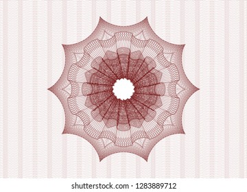 Red passport money rosette