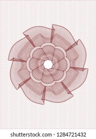 Red passport money rosette