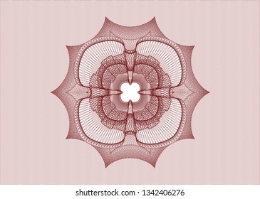 Red passport money rosette