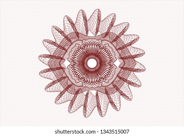 Red passport money rosette