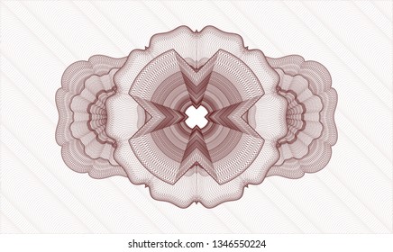 Red passport money rosette
