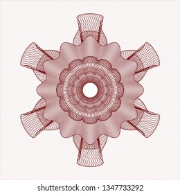 Red passport money rosette