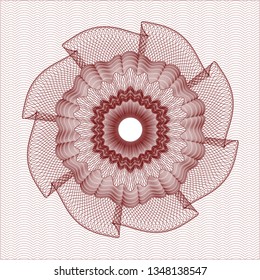 Red passport money rosette