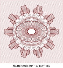Red passport money rosette
