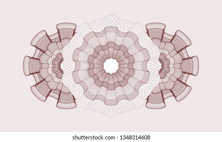 Red passport money rosette