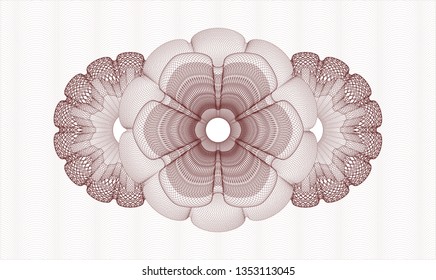 Red passport money rosette