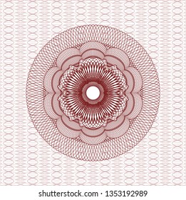 Red passport money rosette