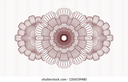 Red passport money rosette